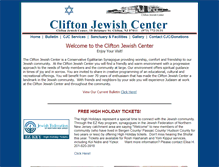 Tablet Screenshot of cliftonjewishcenter.com